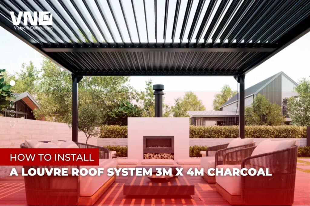How to Install a Louvre Roof System 3m x 4m Charcoal